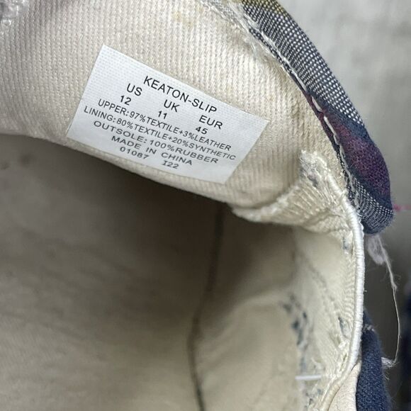 Polo Ralph Lauren Sneakers Keaton Slip On Tiger Plaid Shoes Size 12 Preppy A - Picture 8 of 10